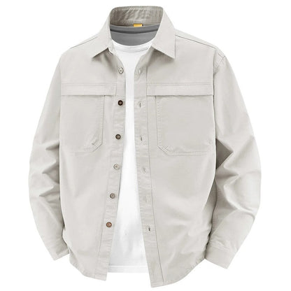 Ravik Utility Cotton Button-Up Overshirt