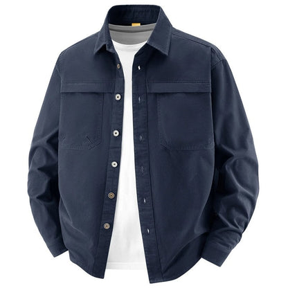 Ravik Utility Cotton Button-Up Overshirt