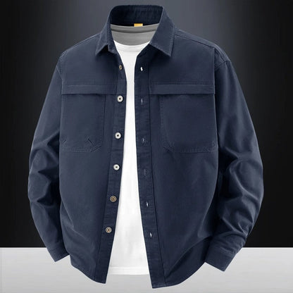 Ravik Utility Cotton Button-Up Overshirt