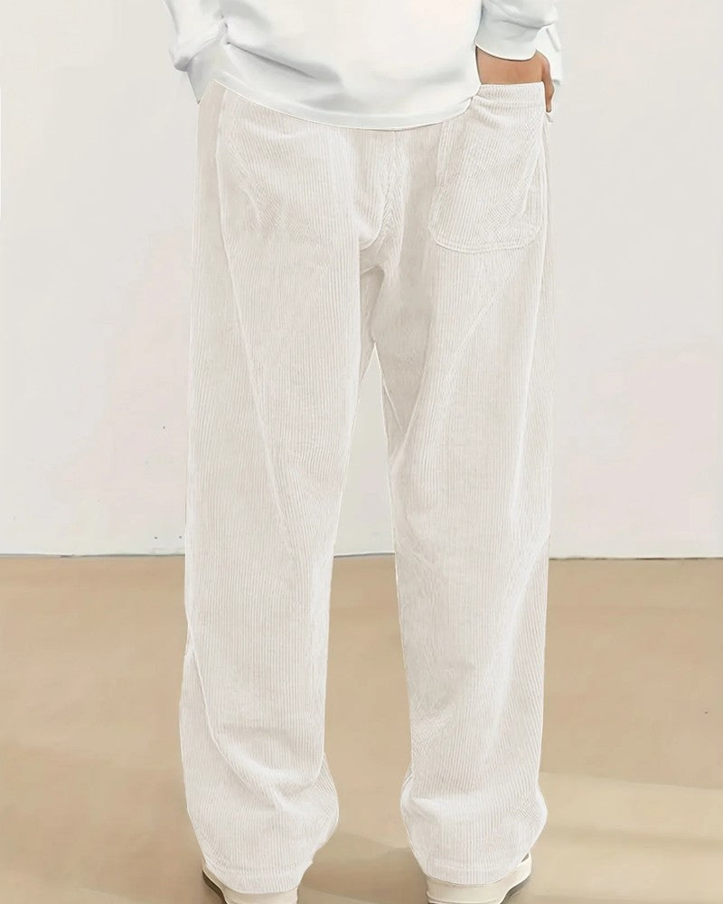 Ravino Relaxed Corduroy Wide-Leg Pants