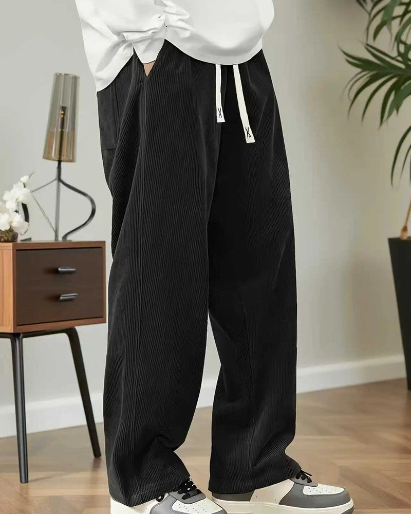 Ravino Relaxed Corduroy Wide-Leg Pants