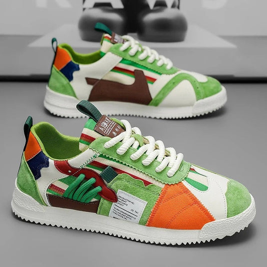 Ravion Mixed Panel Retro Sneakers