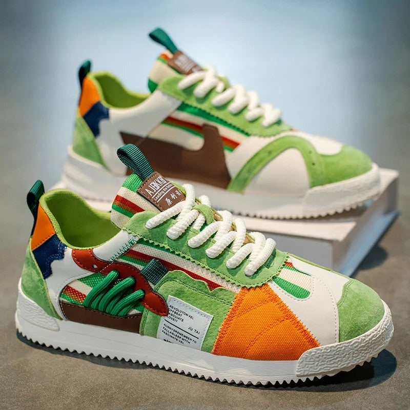Ravion Mixed Panel Retro Sneakers