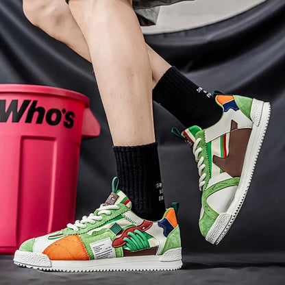 Ravion Mixed Panel Retro Sneakers