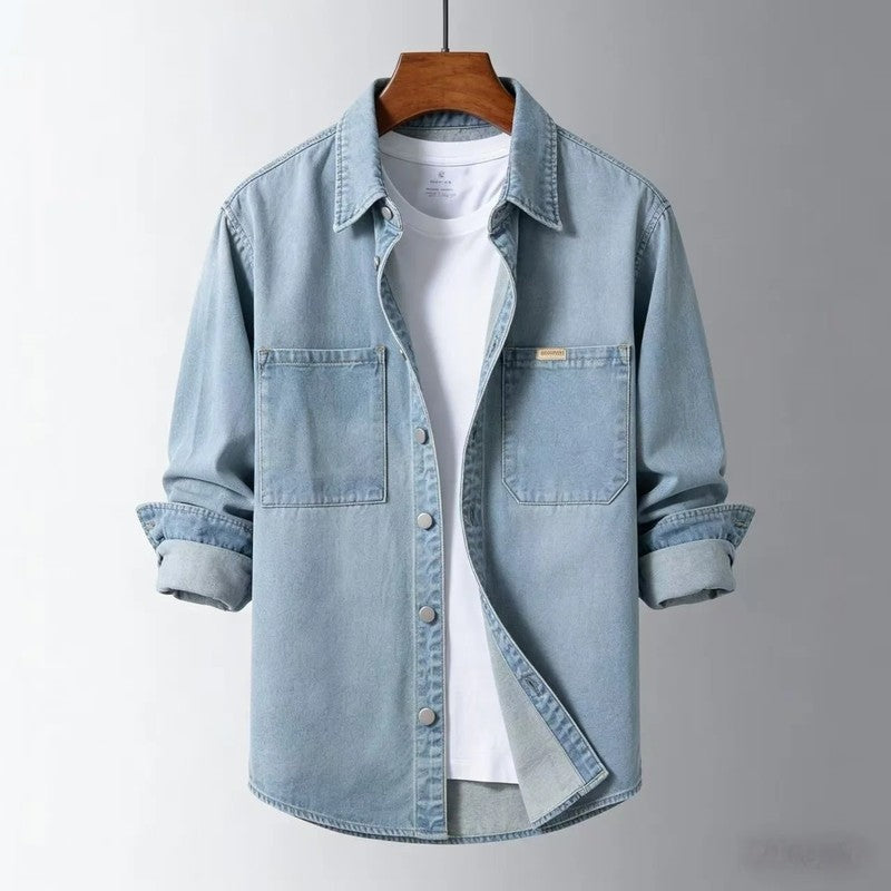 Ravion Relaxed Button-Up Denim Shirt