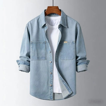 Ravion Relaxed Button-Up Denim Shirt