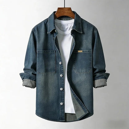 Ravion Relaxed Button-Up Denim Shirt