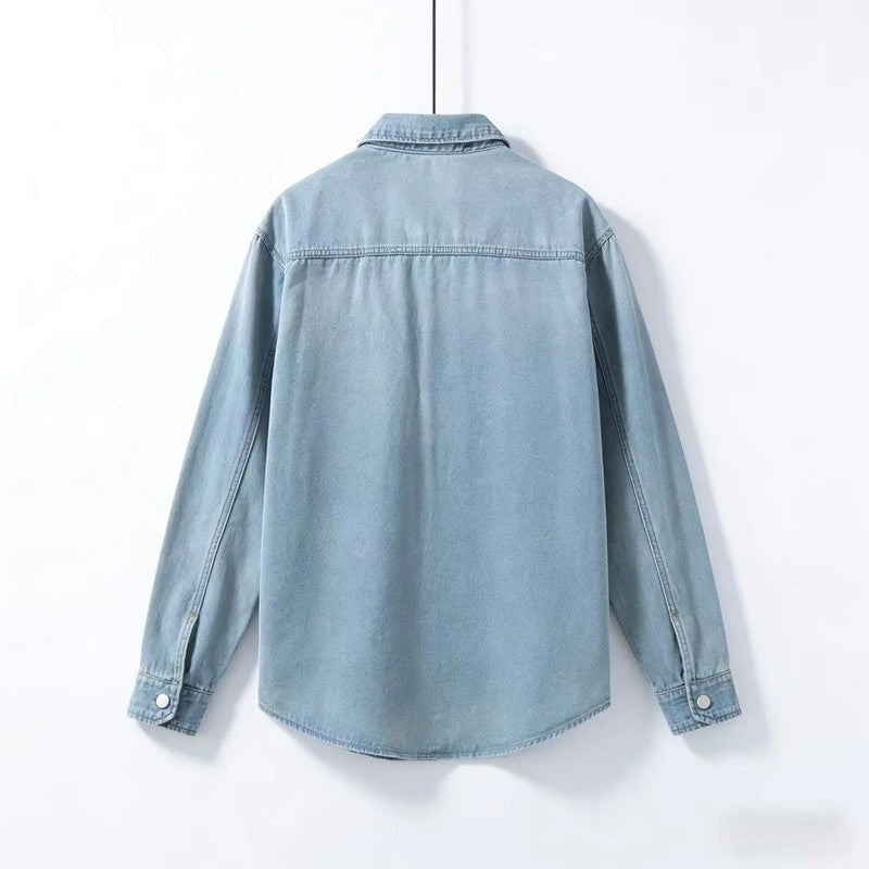 Ravion Relaxed Button-Up Denim Shirt