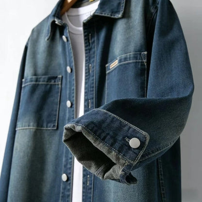 Ravion Relaxed Button-Up Denim Shirt