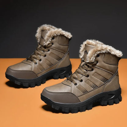 Ravion Rugged Faux Fur Hiking Boots
