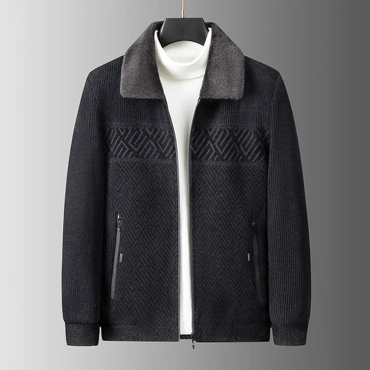 Renwick Geometric Knit Zip Jacket