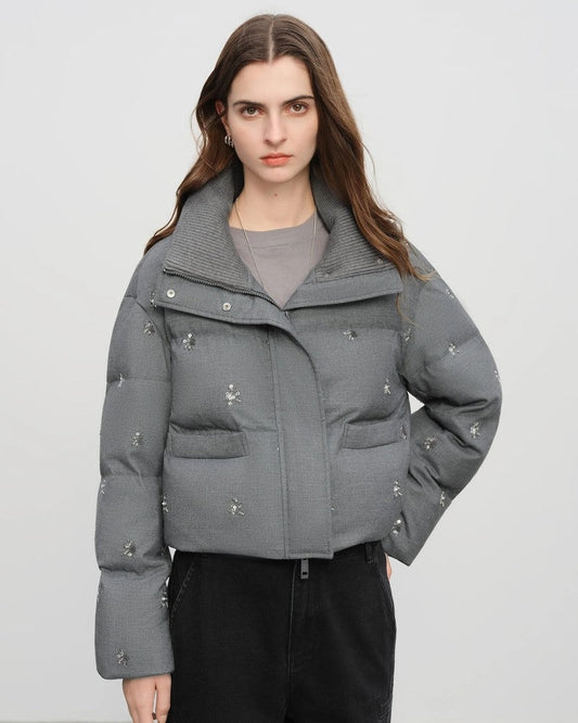 Rivelle Embellished Cropped Puffer Jacket