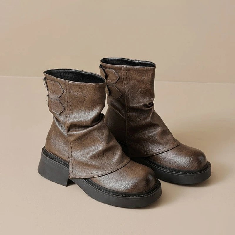 Rivona Relaxed Buckle Platform Boots