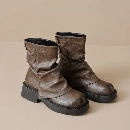 Rivona Relaxed Buckle Platform Boots
