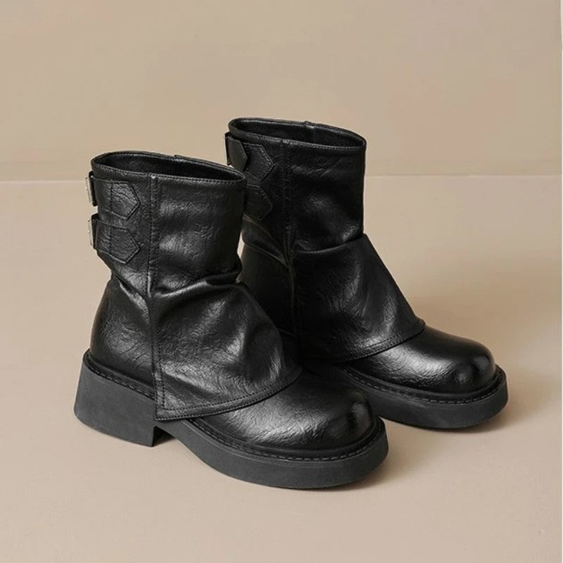Rivona Relaxed Buckle Platform Boots