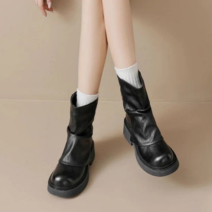 Rivona Relaxed Buckle Platform Boots