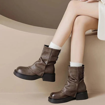 Rivona Relaxed Buckle Platform Boots