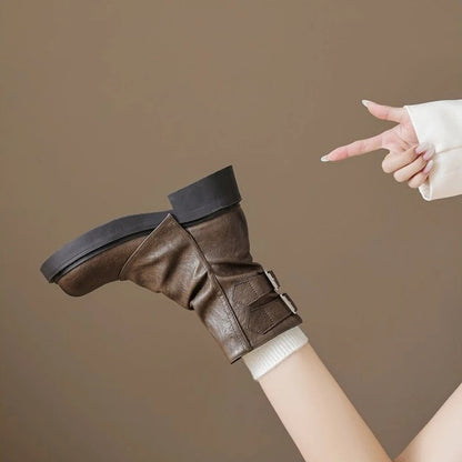 Rivona Relaxed Buckle Platform Boots
