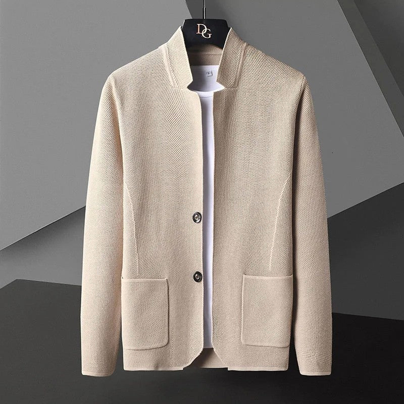 Rovell Textured Knit Button-Up Jacket