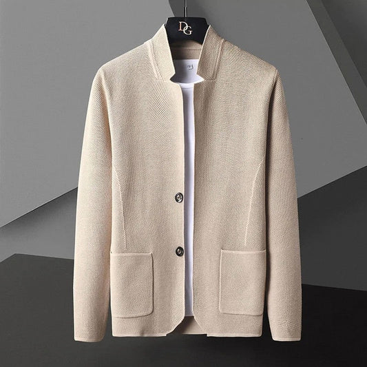 Rovell Textured Knit Button-Up Jacket