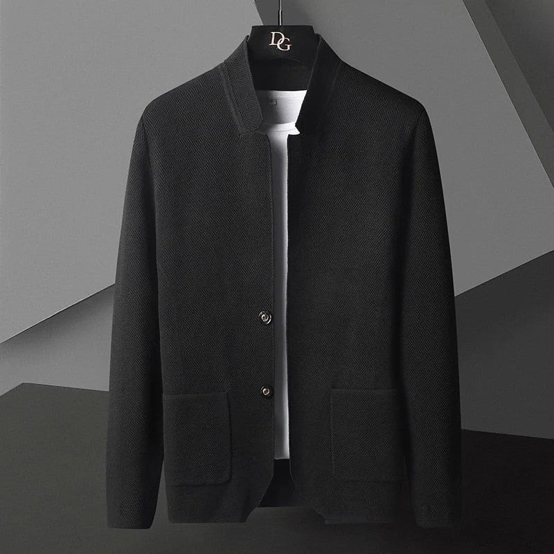Rovell Textured Knit Button-Up Jacket