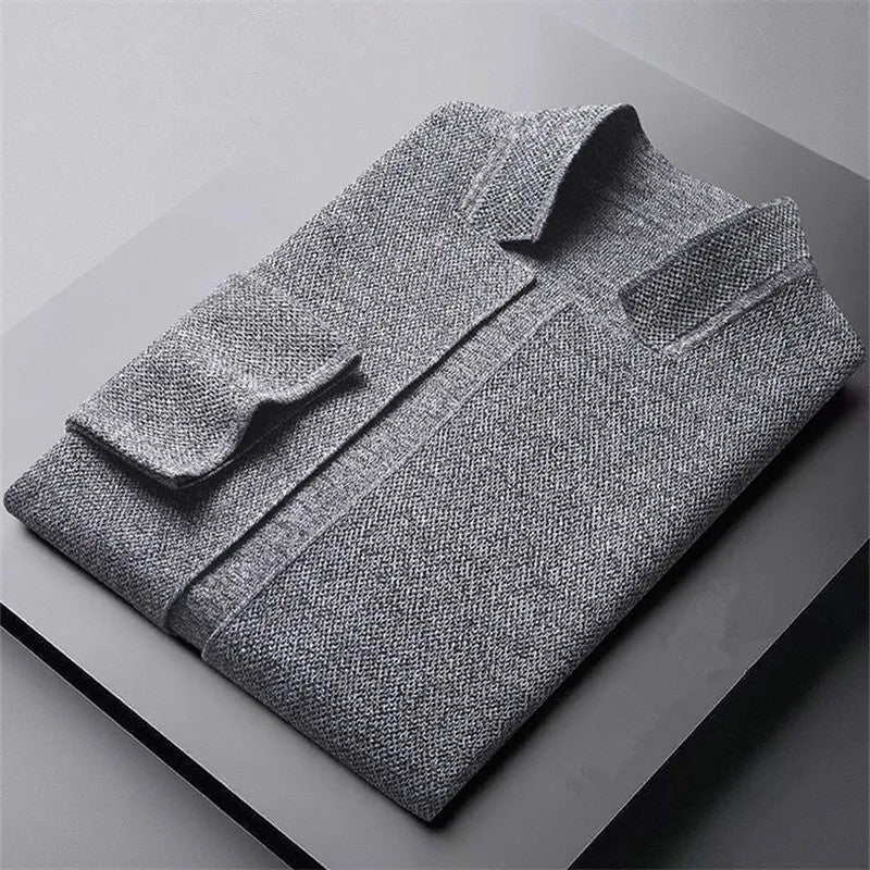Rovell Textured Knit Button-Up Jacket