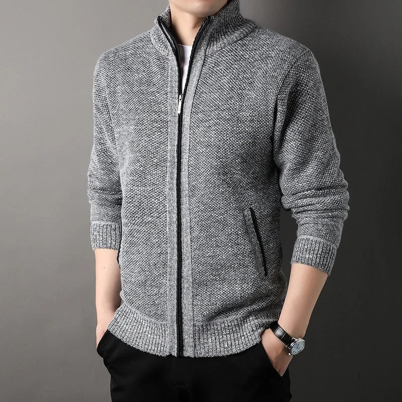Rovell Textured Zip Knit Jacket