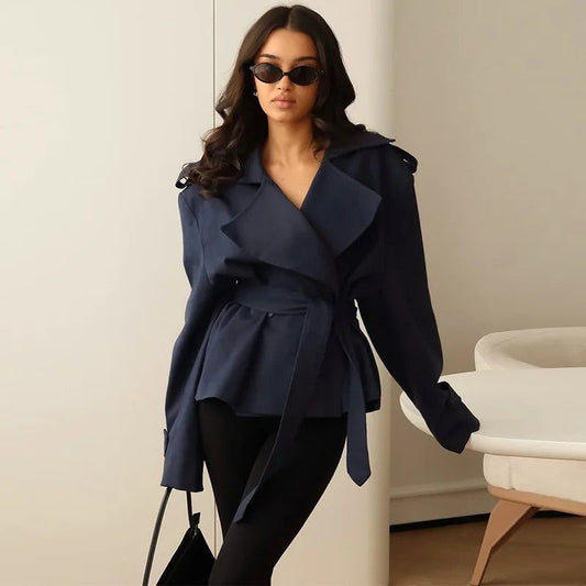 Savine Relaxed Belted Wrap Jacket