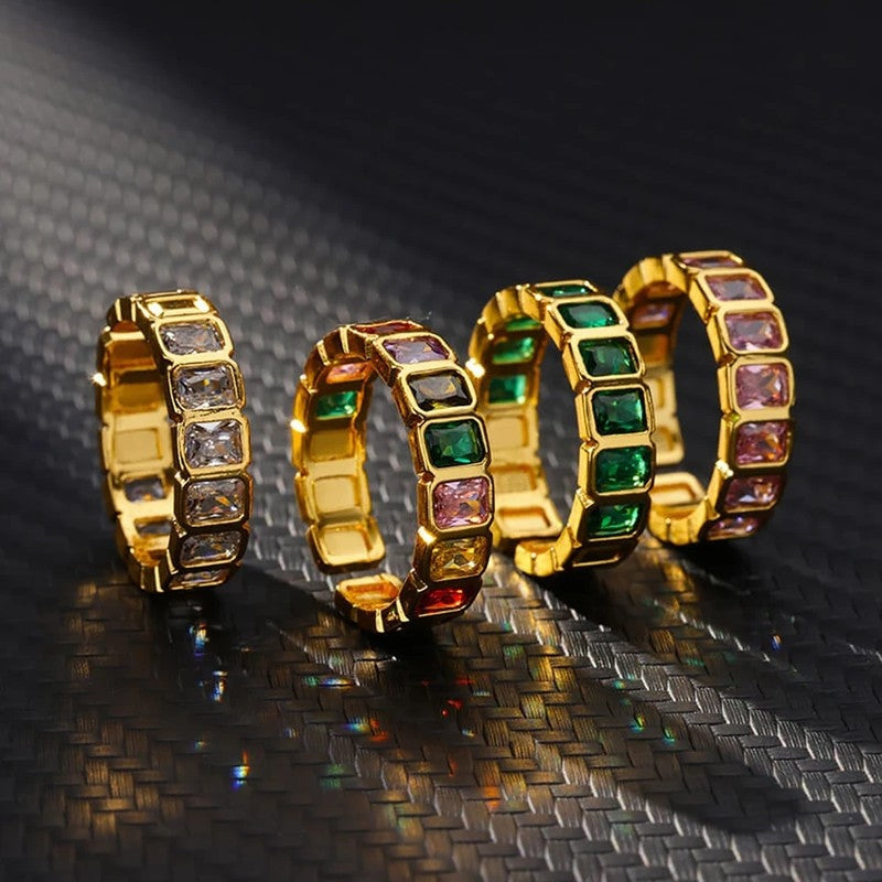 Serena Adjustable Rainbow Gemstone Ring