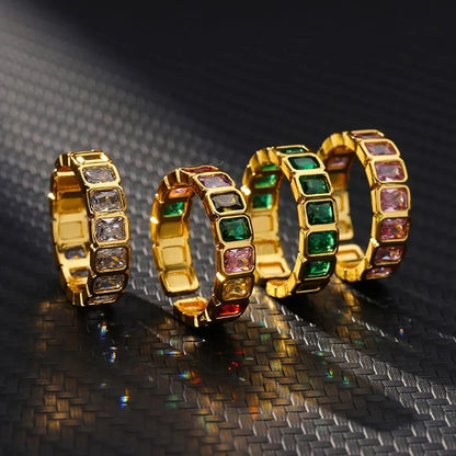 Serena Adjustable Rainbow Gemstone Ring