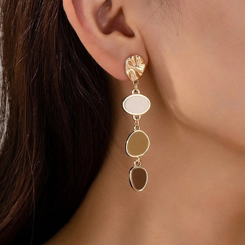 Serina Modern Drop Statement Earrings