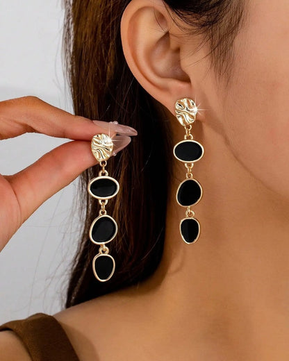 Serina Modern Drop Statement Earrings