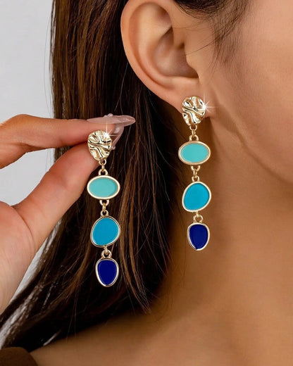 Serina Modern Drop Statement Earrings