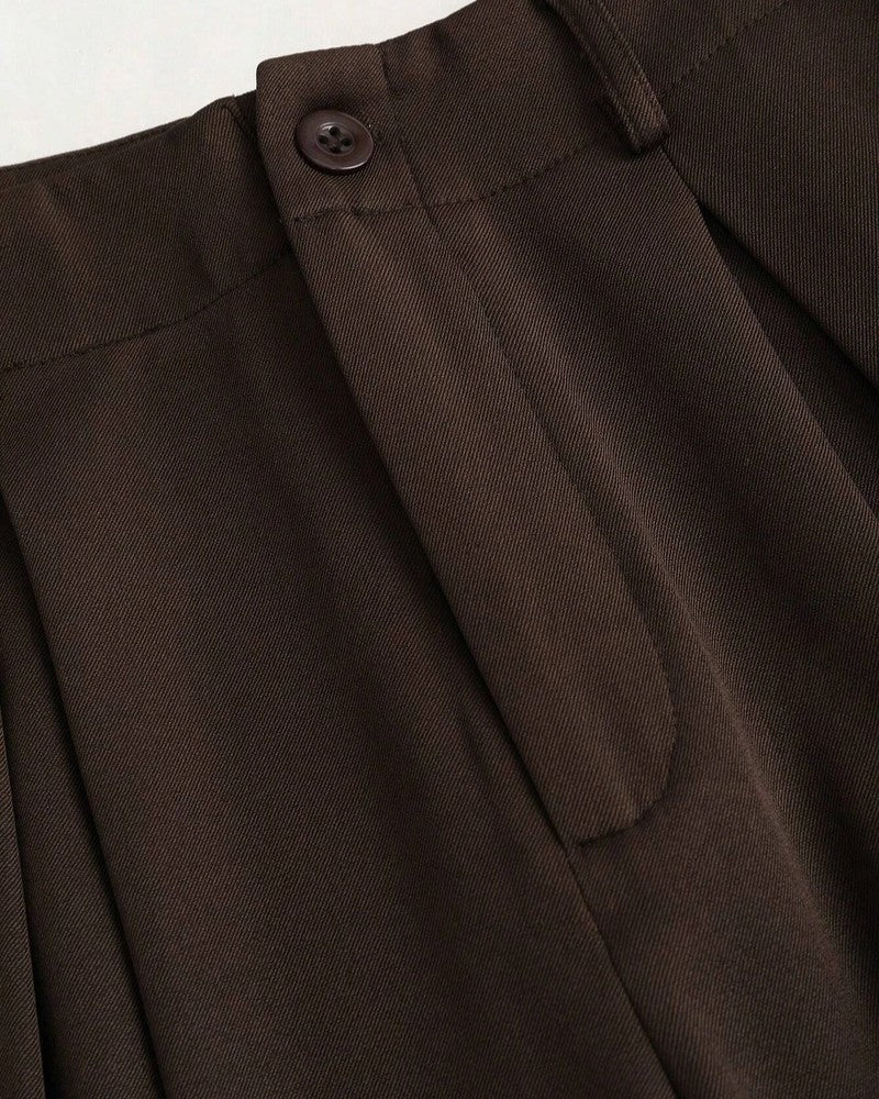 Varella Pleated High-Waist Wide-Leg Pants