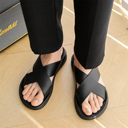 Varello Cross Strap Relaxed Slide Sandals