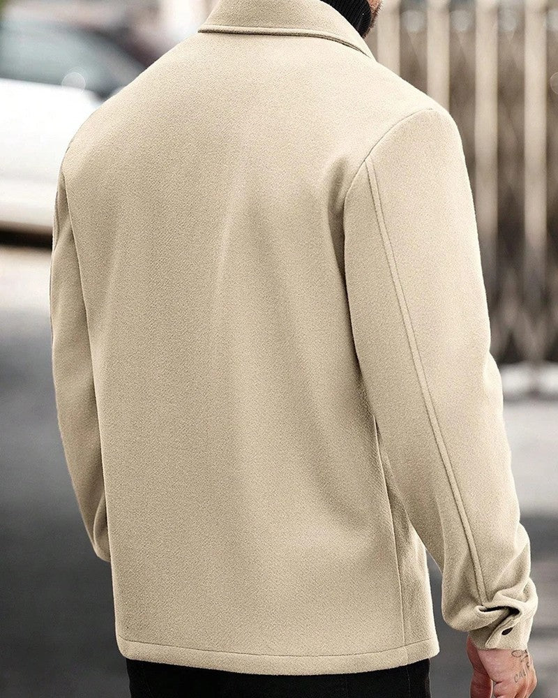 Veslin Brushed Wool Snap Shirt Jacket