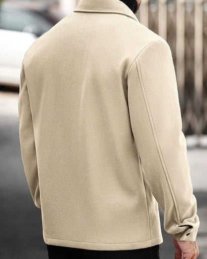 Veslin Brushed Wool Snap Shirt Jacket