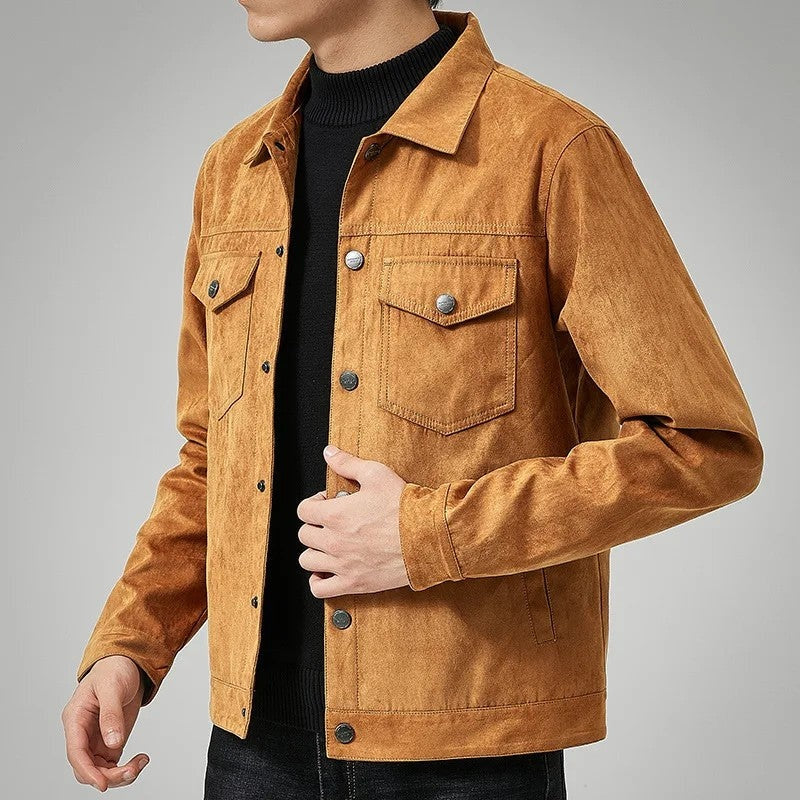Veylo Relaxed Suede Trucker Jacket