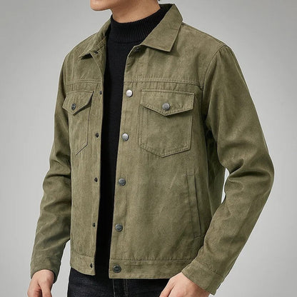 Veylo Relaxed Suede Trucker Jacket