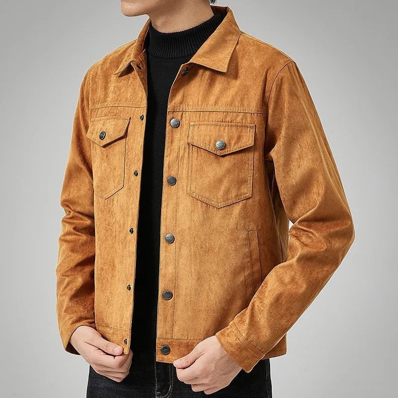 Veylo Relaxed Suede Trucker Jacket