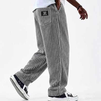 Veyron Relaxed Wide-Leg Corduroy Pants