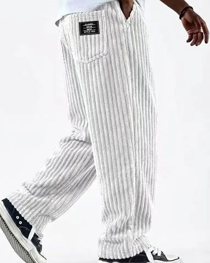 Veyron Relaxed Wide-Leg Corduroy Pants