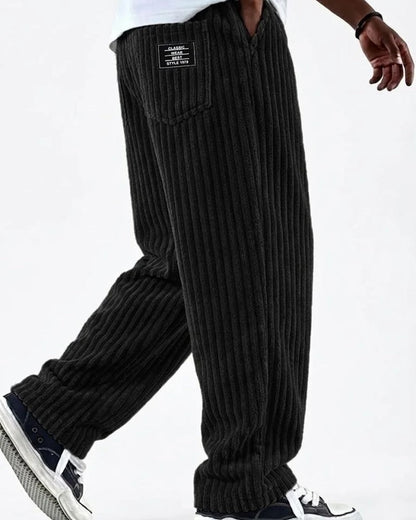 Veyron Relaxed Wide-Leg Corduroy Pants