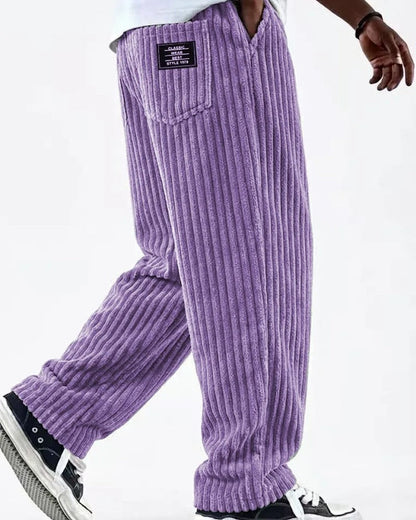 Veyron Relaxed Wide-Leg Corduroy Pants