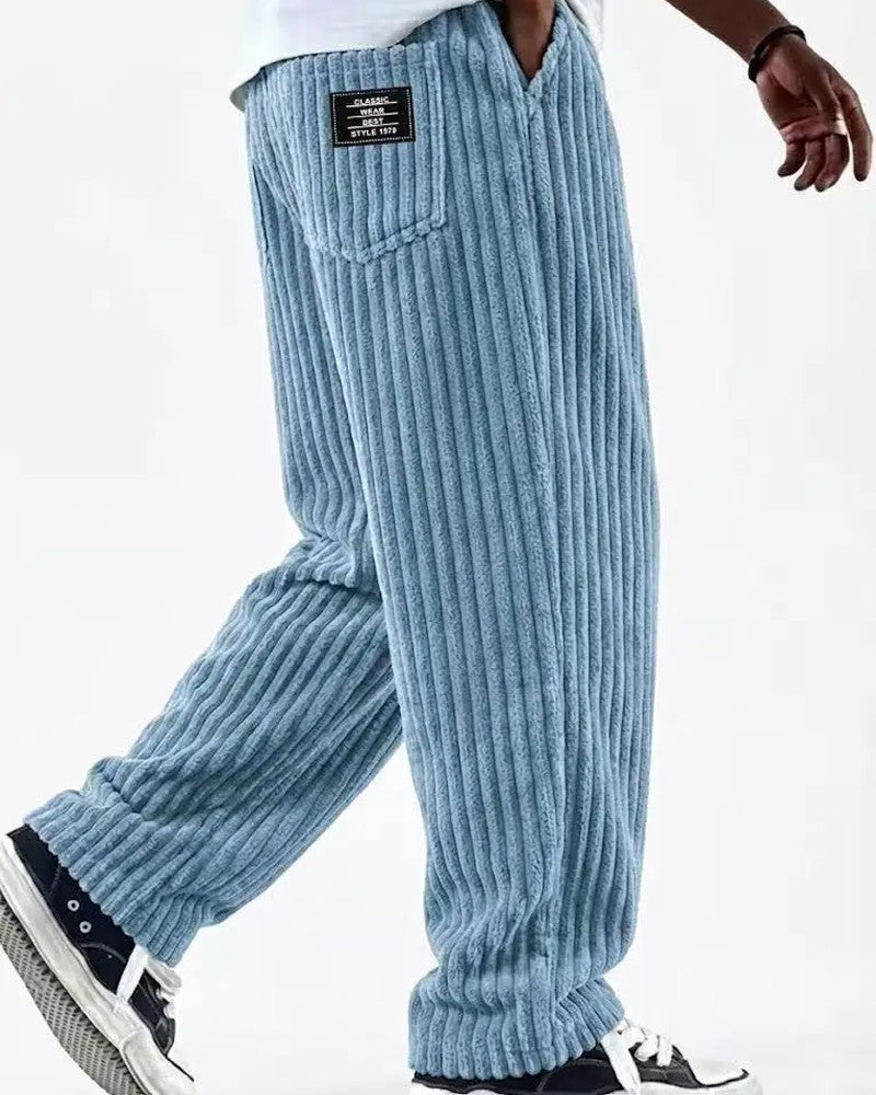 Veyron Relaxed Wide-Leg Corduroy Pants