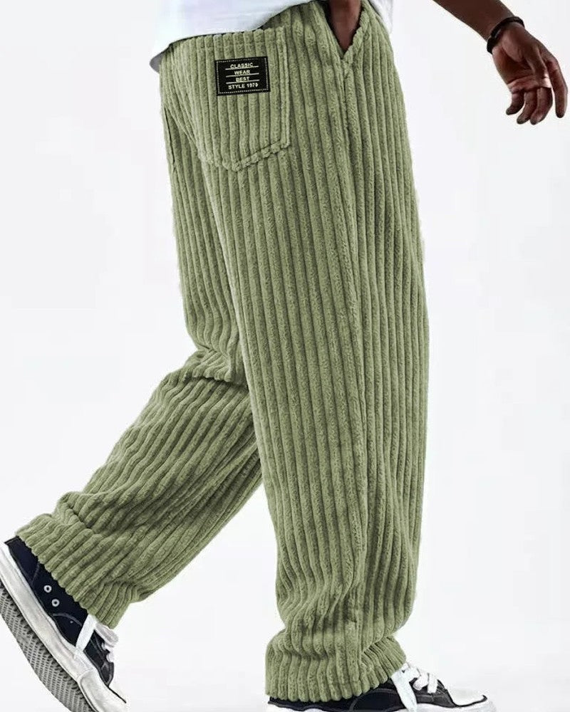 Veyron Relaxed Wide-Leg Corduroy Pants