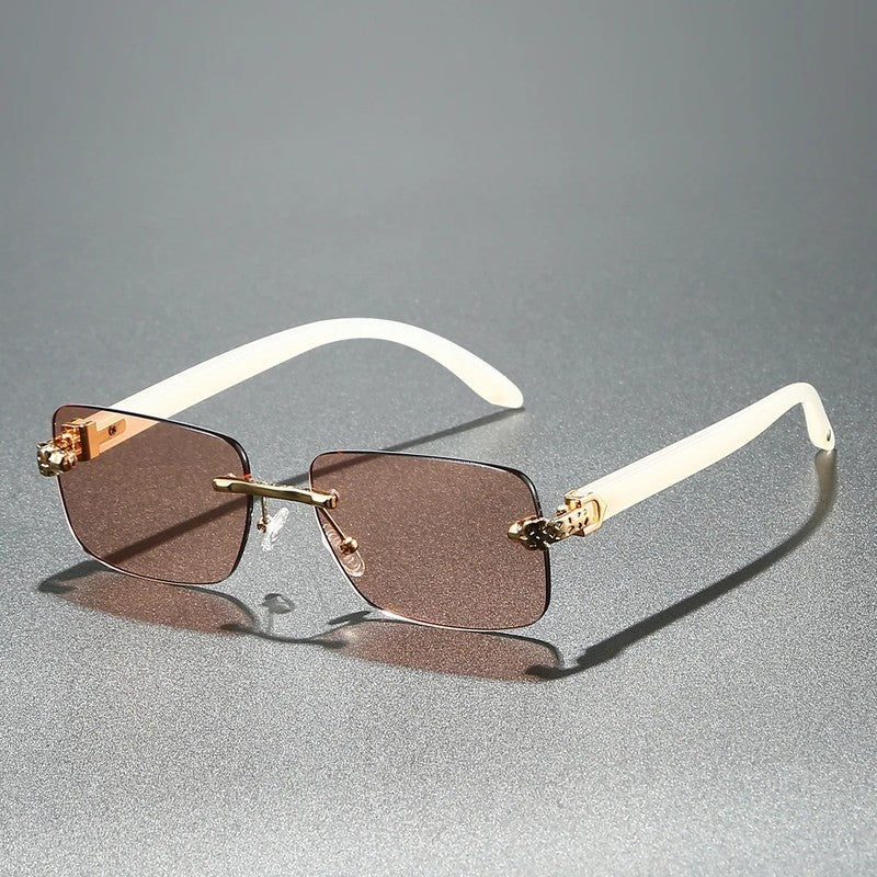 Veyron Rimless Gradient Square Sunglasses