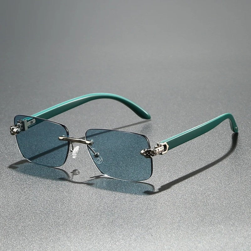 Veyron Rimless Gradient Square Sunglasses