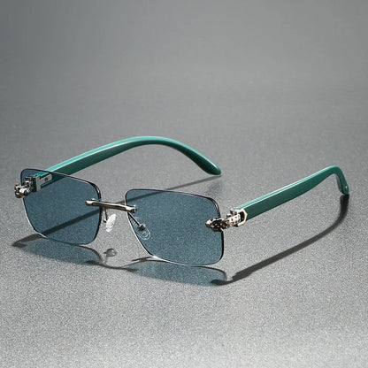 Veyron Rimless Gradient Square Sunglasses