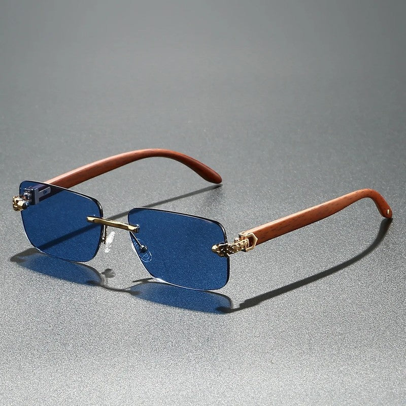 Veyron Rimless Gradient Square Sunglasses